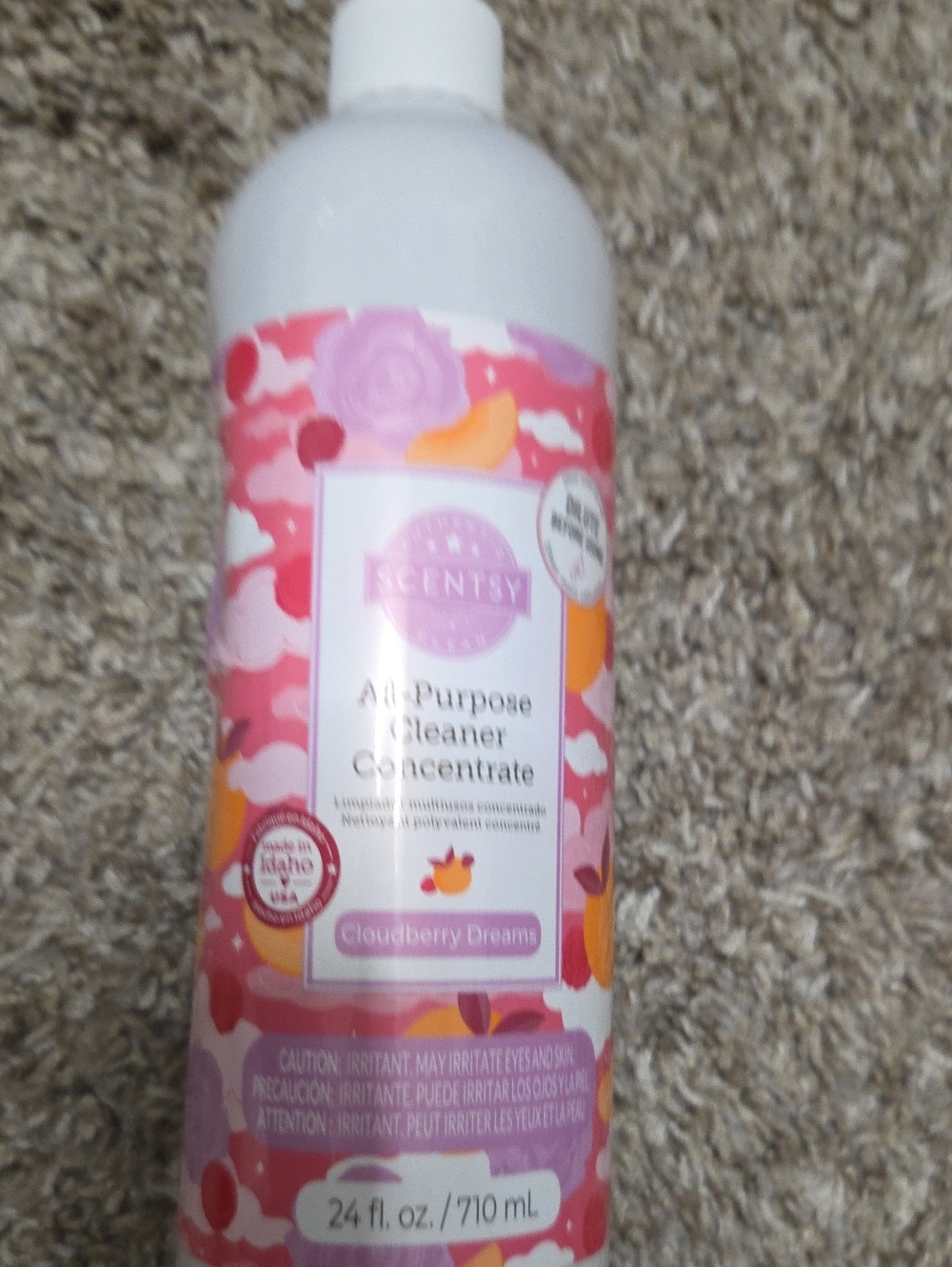 Scentsy Cloudberry Dreams All-Purpose Cleaner Concentrate - Pink, Purple, Orange